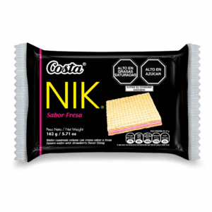 Nik Wafer de Fresa Costa Bolsa x 6 unidades 162gr