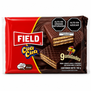 CuaCua Wafer cubierto de Chocolate Field Bolsa x 9 unidades 162gr